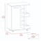 Tuhome Bar Cart, Two External Shelves, Four Casters, Six Built-in Wine Rack, Single Door Cabinet, Espresso MLC3988 - alternate 8